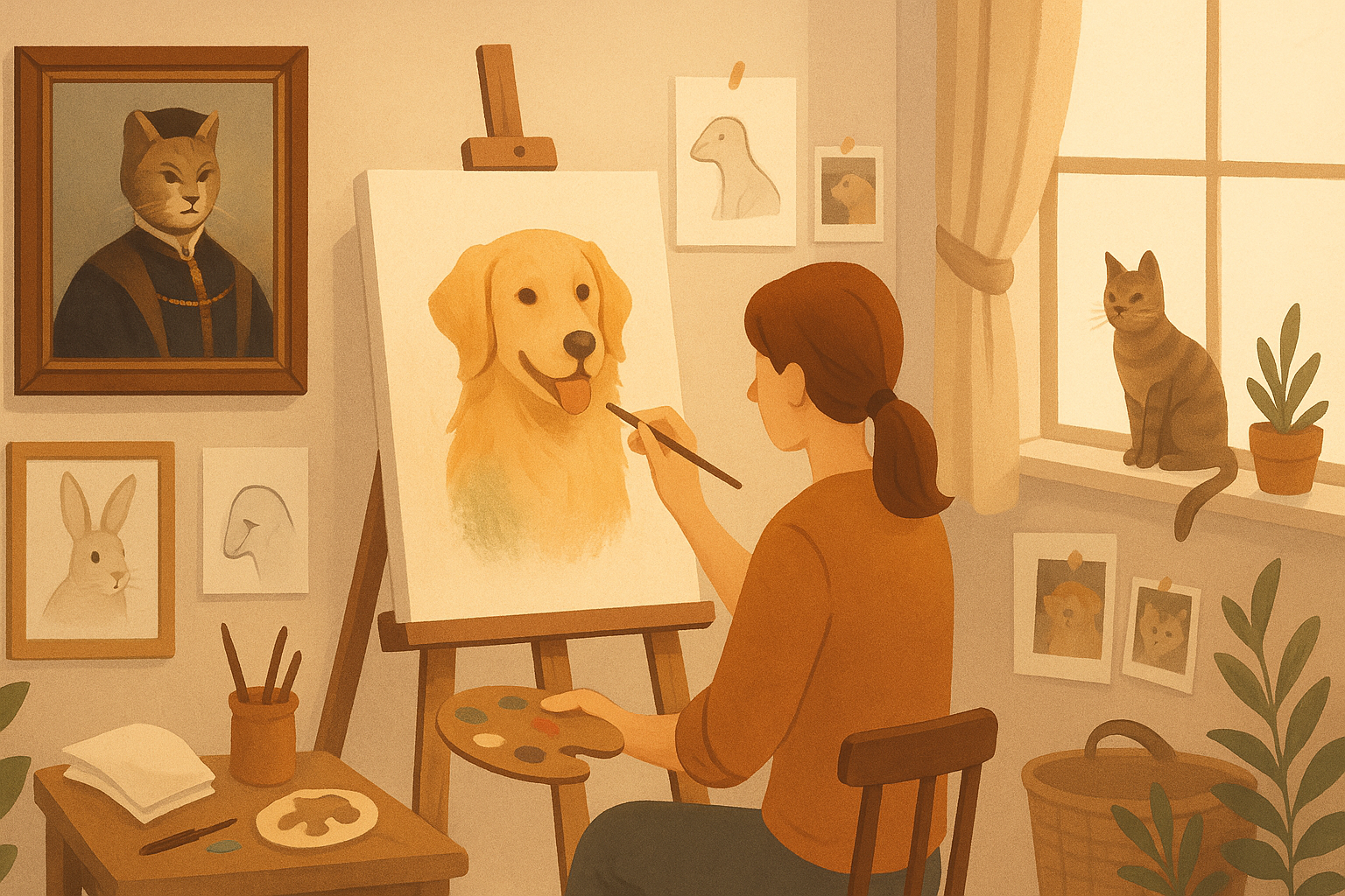 How to Choose the Perfect Pet Portrait Artist for Your Furry Friend
